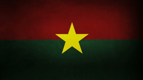 Burkina Faso flag waving at wind