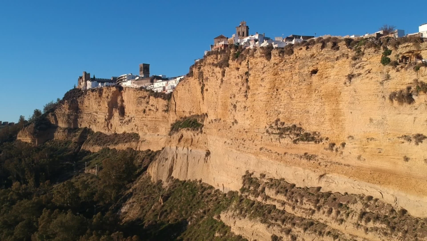 Village on top of a cliff