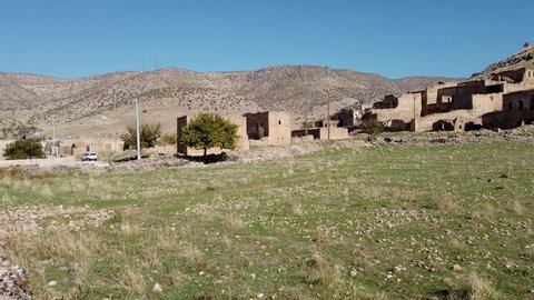 Dereici, Savur, Mardin - January 2020: Abandoned Syriac village of Killit Dereici, near Savur town, in the southeastern Turkey
