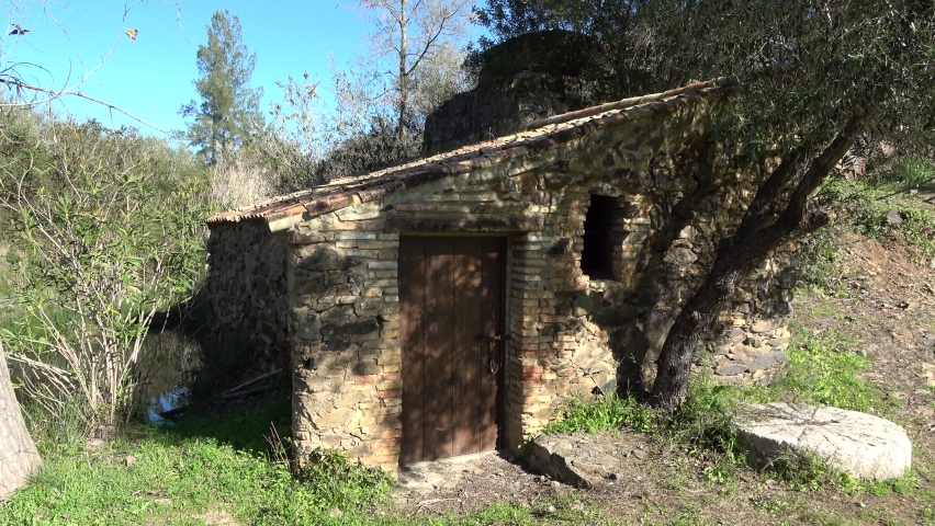 Old watermill in Beas town in Huelva, Andalusia, Spain