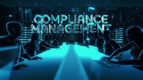 Compliance Management with digital technology hitech concept