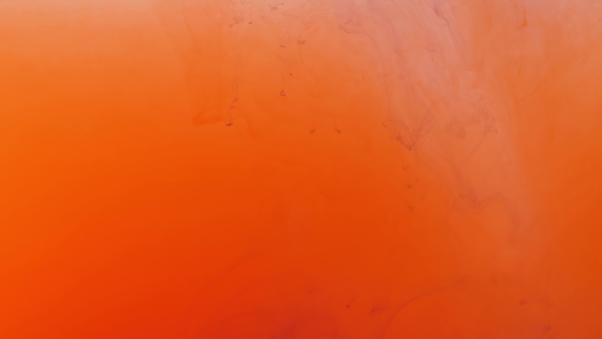 drop blak ink on orange ink paint in water slow motion  4k