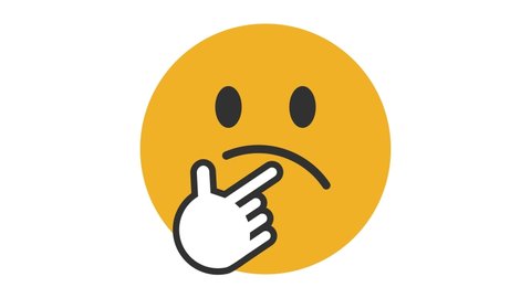 Confused Face Flat Animated Emoji Smiley Stock Footage Video (100%  Royalty-free) 1065237352 | Shutterstock