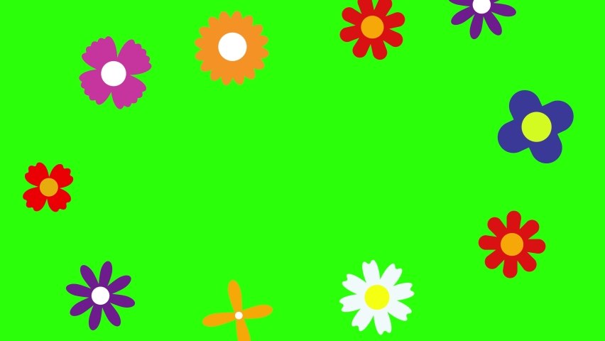 green screen flowers animation