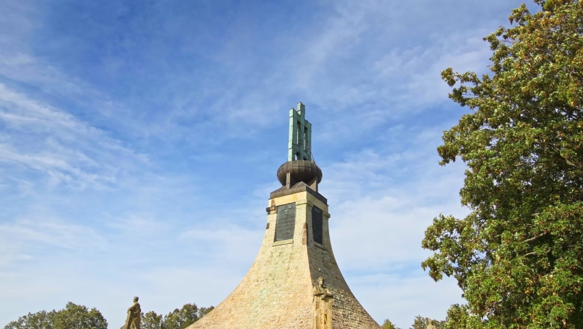 Monument of peace (Mohyla miru in czech speak) - in memory battle of Slavkov (Austerlitz) battleground during Napoleonic wars in 1805. South Moravia region, Czech Republic.