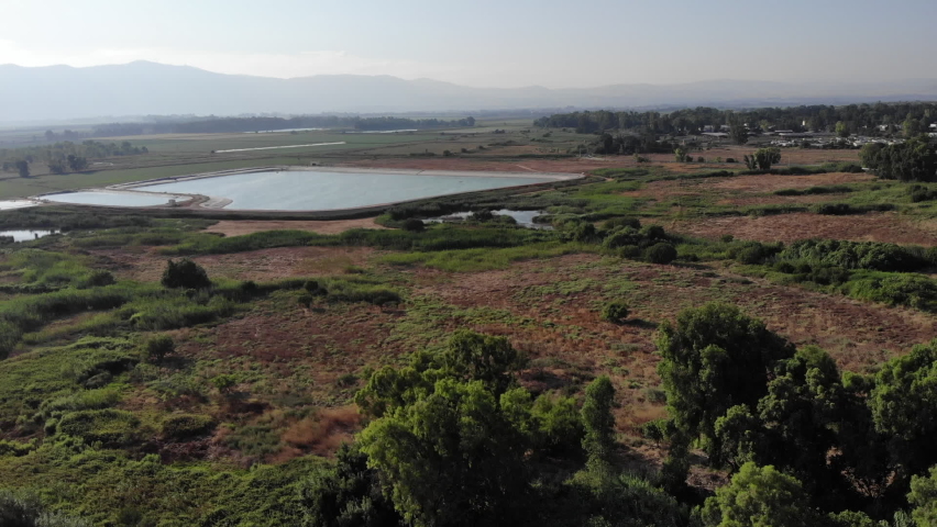 effluent reservoir in northern israel