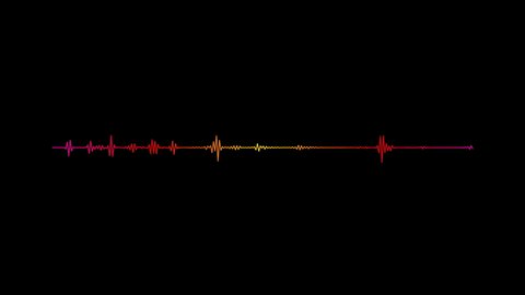 Sound Wave Isolated On Black Background Stock Footage Video (100% ...