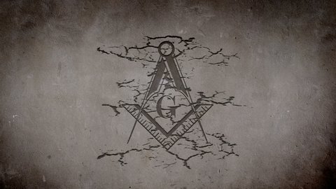 Freemason Symbol Appearing on a Wall