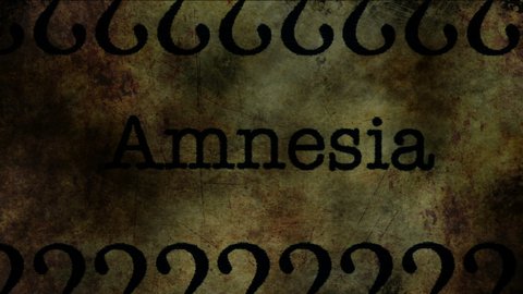 Amnesia text on grunge background