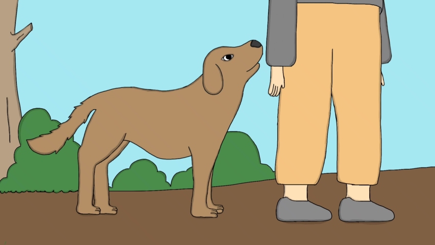 dogs get owner to go for walk funny cartoon video