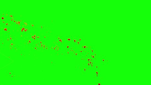 Chroma keying effect of a pool of blood splattering at the left side on the screen shot at 60fps from the Carnage collection - Blood VFX Video Element.
