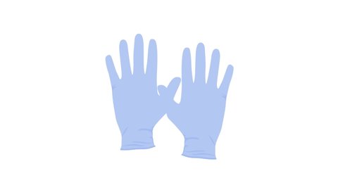 Cute Cartoon Gloves Character Vector Illustration Stock Vector (Royalty ...