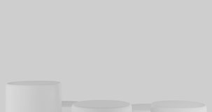 3d render with a light pedestal of cylinders - Powered by Shutterstock - Get 15% off with code: PIKWIZARD15