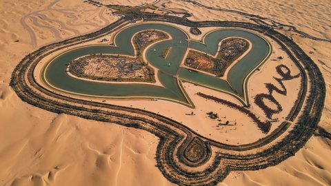 love lake Dubai united Arab Emirates 12-01-2021. Dubai desert.