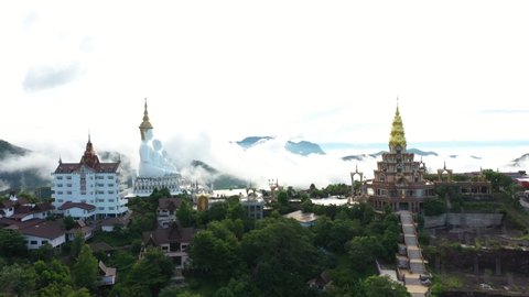Aerial view of wat phra thart pha sorn kaew in Khaok. Phetchabun province, Thailand.