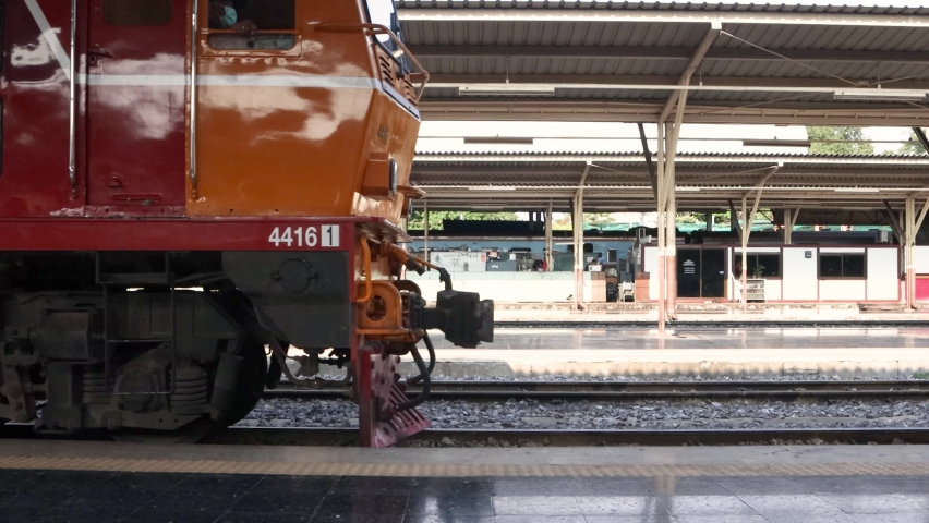 Train is in the station. Train is in the station