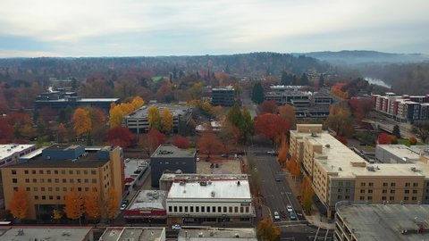 Aerial of Downtown Salem Oregon