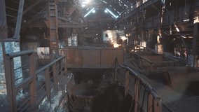 Abandoned hangar of old rusty industrial metallurgical factory, atmosphere of destruction and post-apocalypse - Powered by Shutterstock - Get 15% off with code: PIKWIZARD15