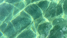 Waves of wonderful blue green texture beauty transparent water sea 4k video