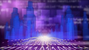 Animation of numbers changing binary coding data processing against cityscape. global technology connection digital interface concept digitally generated image. - Powered by Shutterstock - Get 15% off with code: PIKWIZARD15