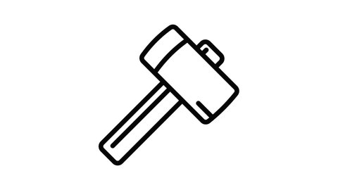 Sledge hammer icon animation best object on white background