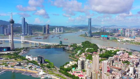 City scenery in the Bay Area of Zhuhai and Macao, China