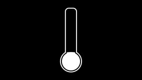 Thermometer Icon on Black Background