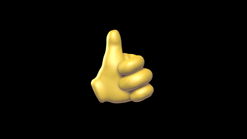 Thumbs Up 3D Animated Emoji. HD Smiley Emotion Icon Animation on Transparent Background. 3D Emoticon Motion Design Video. | Shutterstock HD Video #1065560089