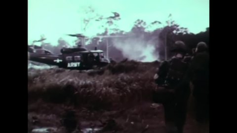 CIRCA 1960s - American troops use helicopters for military mobility in Vietnam in 1967.