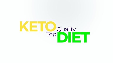 Keto Diet Animated Word, Text Design Animation.