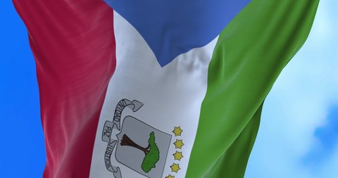 Seamless loop of Equatorial Guinea flag.