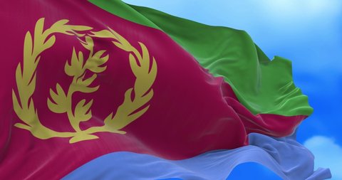 Seamless loop of Eritrea flag.
