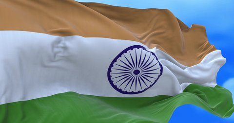Seamless loop of Indian flag.