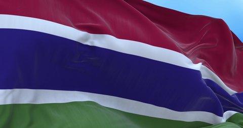 Seamless loop of Gambia flag.