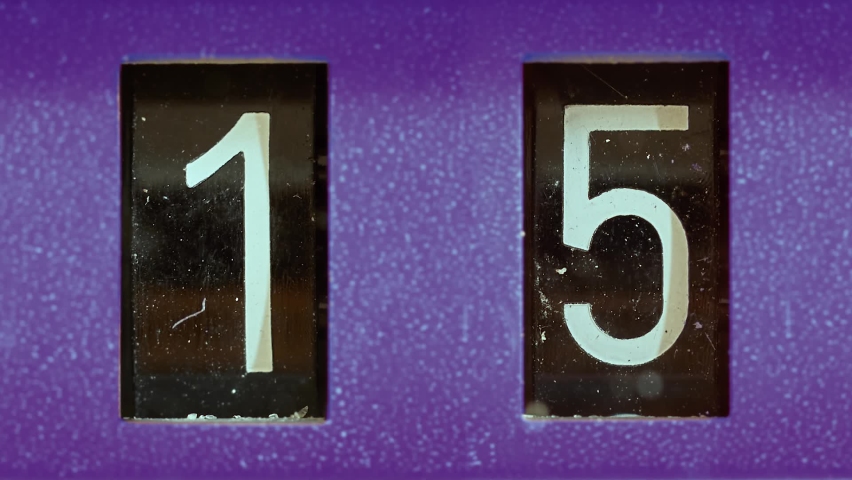 2 digit mechanical counter diplaying date, day of month, or clock minutes or gas consumption meter