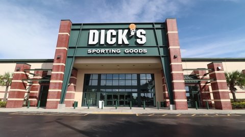 Fort Myers, FL, USA - 1-14-2021:  Dick's Sporting Goods, Inc. is an American sporting goods retail company, based in Coraopolis, Pennsylvania.