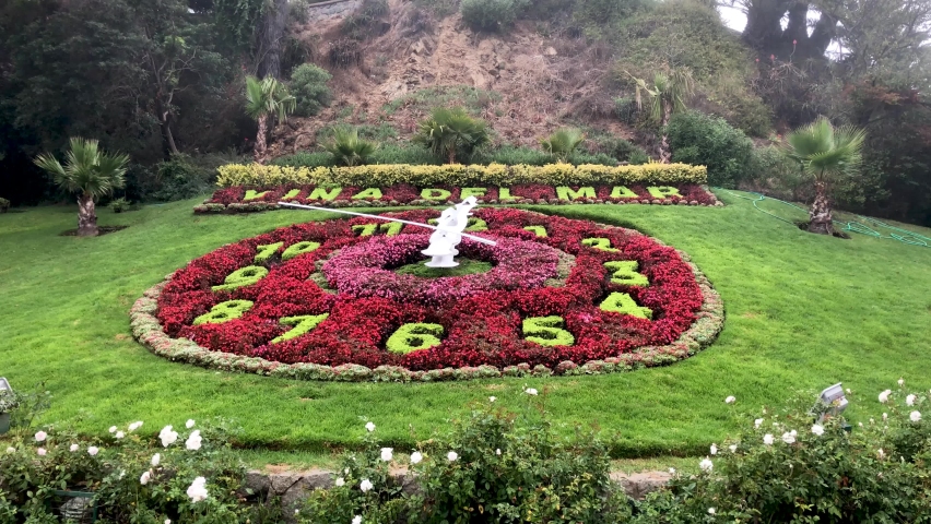 Floral clock in Viña del Mar, Chile.
