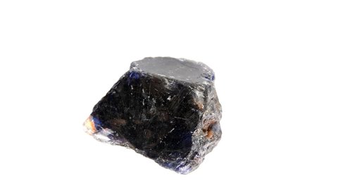 Obsidian stone on turn table