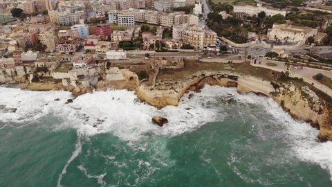 An aerial footage of Syracuse Sicily in October