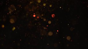 Glamour and glitter video effect, Shining Lights isolated over black background