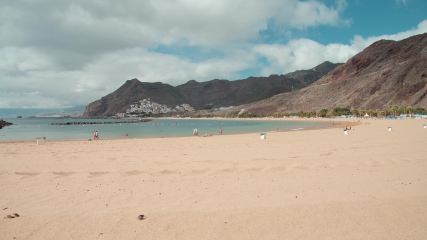 Amazing view of Playa De Las Teresitas (Las Teresitas beach) Santa Cruz de Tenerife