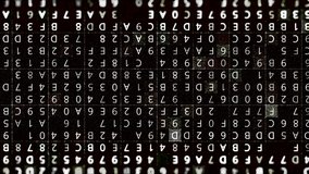 Computer program backdrop with big data processing by high tech technological computer. Animation. High tech mathematics scan search with symbols placed in rows turned upside down, monochrome.  - Powered by Shutterstock - Get 15% off with code: PIKWIZARD15