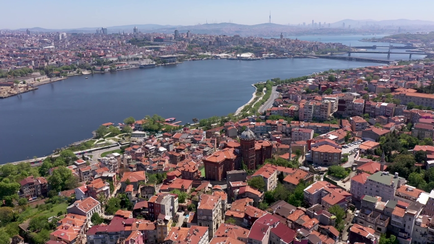 Istanbul, Golden Horn, Halic aerial view,og01