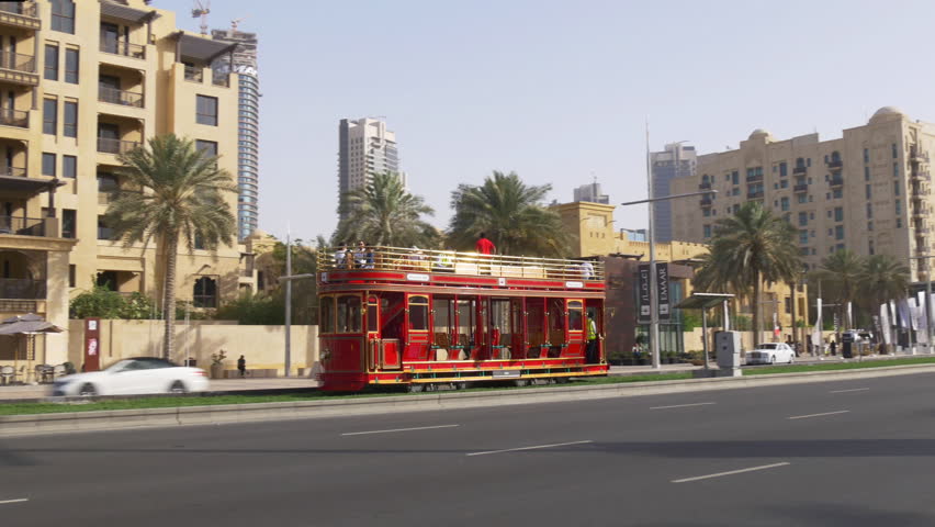 sun light summer time dubai marina tram ride 4k uae