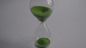 short video clip showing an hourglass with sand