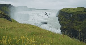 Amazing Gullfoss waterfall in Iceland located in the Golden circle.