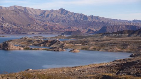 Lake Mead National Recreation Area Shoreline from Sunset View Overlook Nevada USA Hoover Dam