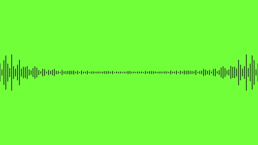 Audio wave or frequency digital animation effect 4K movement on green screen background. Is a sound technology or audio recorders. | Shutterstock HD Video #1065763177