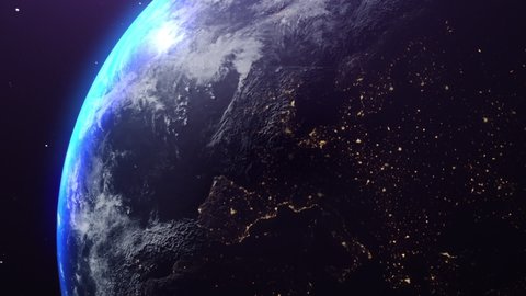 Earth From Space, city ​​lighting, Zoom