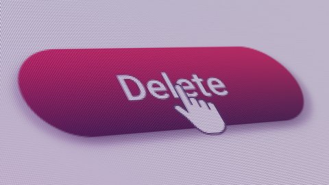 Delete Click Extreme Close Up 
A command button on a computer screen which remove files completely or erases text.